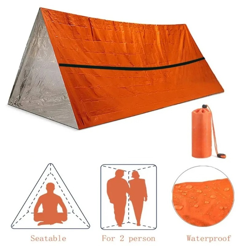 Emergency Mylar Tent - Kit de Tenda de Emergência para