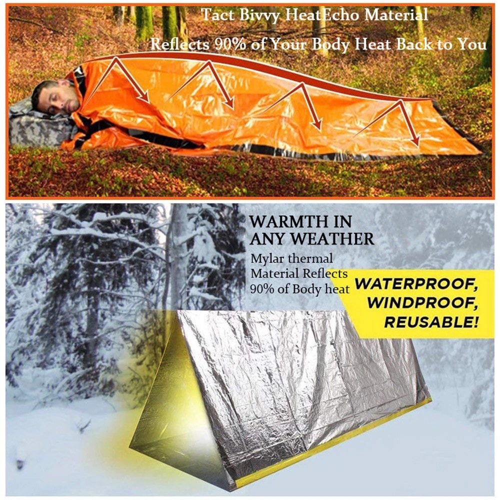 Saco de Dormir de Emergência p - Emergency Mylar Tent avaliação e preço